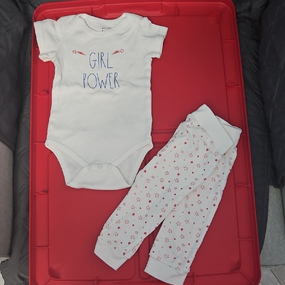 Rae Dunn Kids Matching Set - White and Red